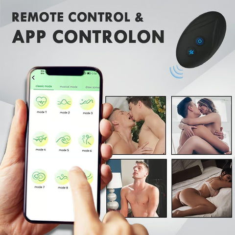 Wireless Remote Control App Rear Court G-Spot Telescopic Vibration Anal Plug