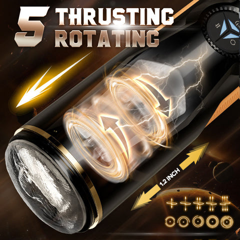 Vulva Mouth 5 Thrusting Rotating 2 in 1 Automatic Masturbation Cup