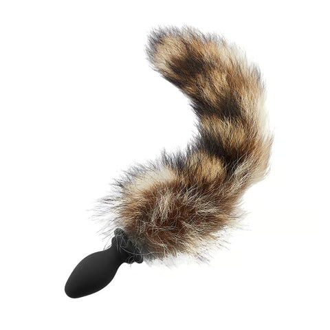 Raccoon Tail Remote Controlled Vibrating Anal Plug