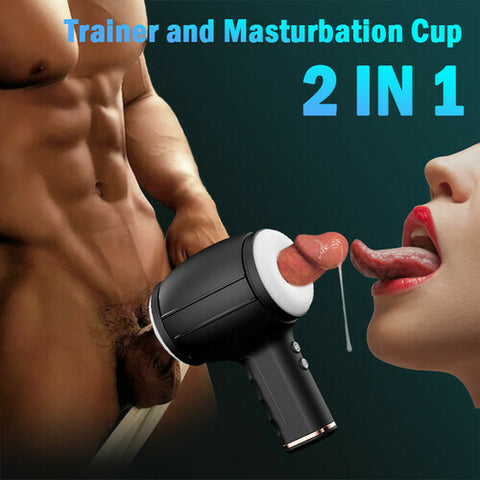 Demon God Hammer Set Vibrating Telescopic Masturbation Cup