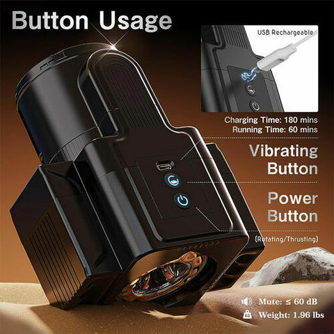 Fully Automatic Rotating Retractable Multi-Frequency Vibrating Camera Masturbation Cups