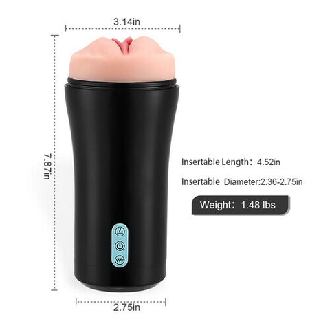 10-Frequency Vibrating Tongue Licking Masturbation Cup