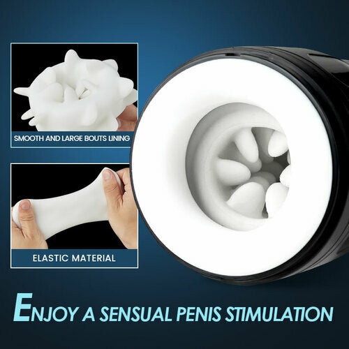 Telescopic Rotating Fully Automatic Magnetic Charging Masturbation Cup