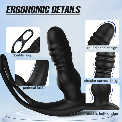 Prostatic Posterior Anal Plug Vibrator Masturbator