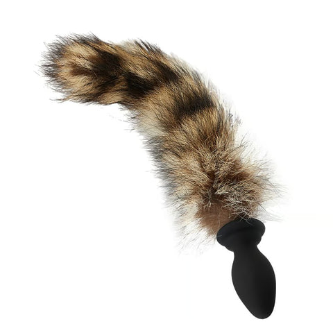 Raccoon Tail Remote Controlled Vibrating Anal Plug