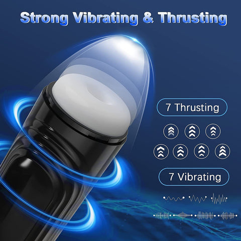 7 Thrusting & 7 Vibrating Sucking Masturbation Cup