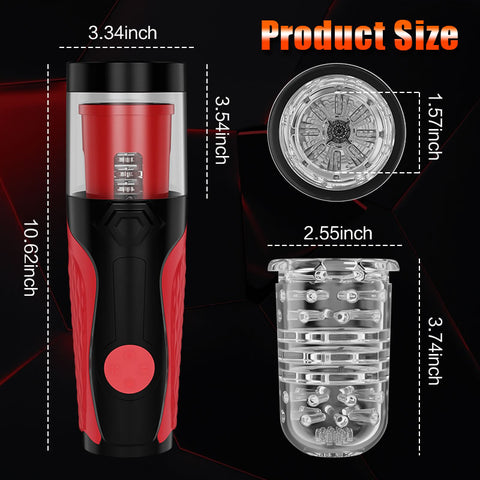 Automatic 5 Thrusting & Rotating for Penis Stimulation Masturbator Cup