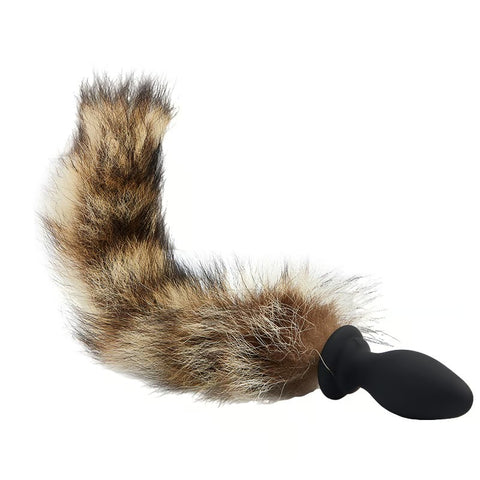 Raccoon Tail Remote Controlled Vibrating Anal Plug