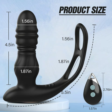 Prostatic Posterior Anal Plug Vibrator Masturbator