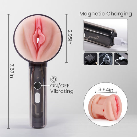 10 Vibration Anal and Vaginal 2 in 1 Handheld Masturbator