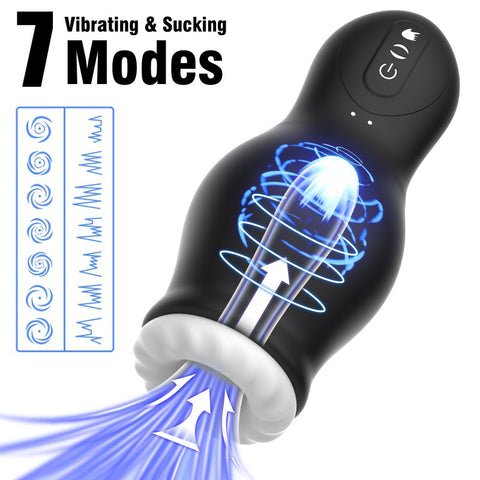 Sucking Vibrating Fully Waterproof Masturbation Device