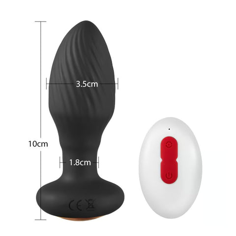 Threaded Charging Wireless Remote Control Rear Court Silicone Anal Plug