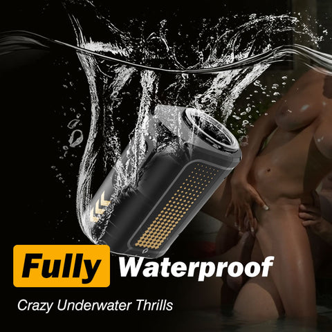 Open-ended Fully Waterproof 7 Thrusting Rotating Portable Masturbation Cup