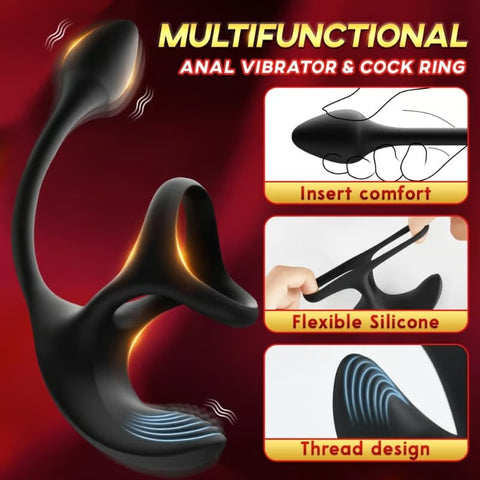 Vibrating Penis Ring Wireless Remote Control Of The Anal Plug