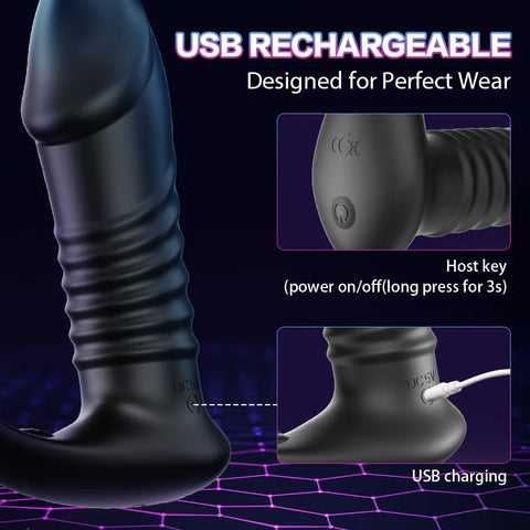 Single Ring Wireless Remote Prostate Vibratory Massager