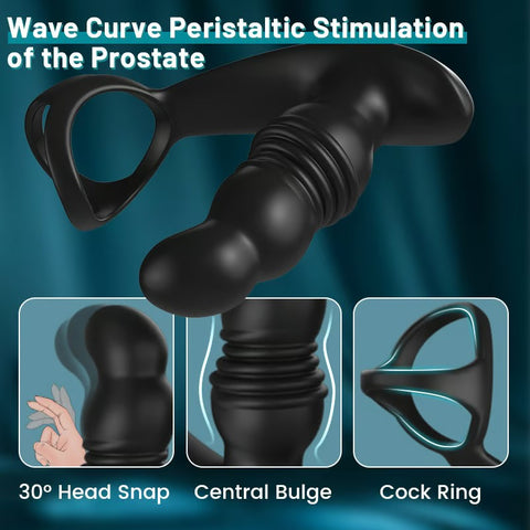 Wireless remote control telescopic vibration anal plug massager