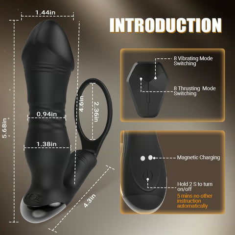 Remote Retractable Anal Massager