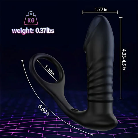 Single Ring Wireless Remote Prostate Vibratory Massager