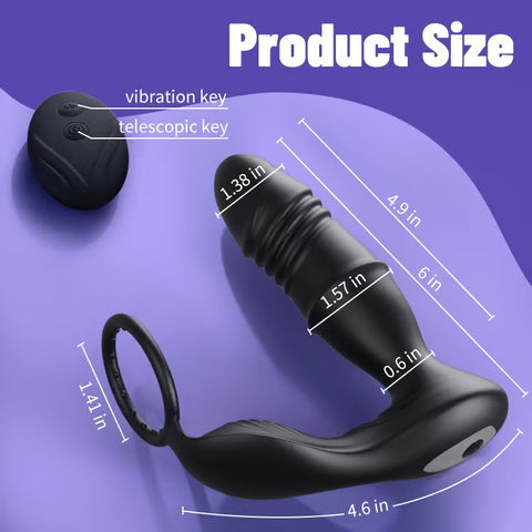 Retractable Remote Control App Anal Plug Prostate Massager