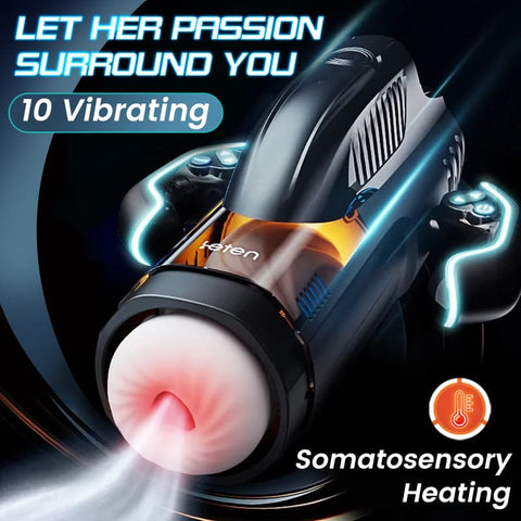 10 Vibrating & Sucking Heating Voice Handheld Masturbation Cup