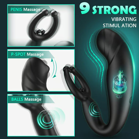 Remote control rotary bead rear court button P point massager