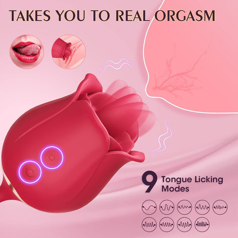 Rose Clit Licking Stimulator & Vibrating Egg