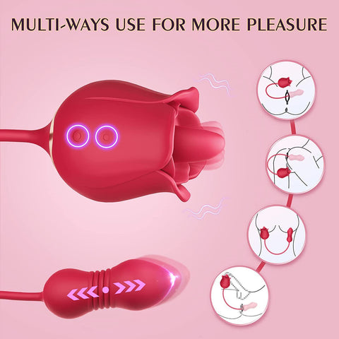 Rose Clit Licking Stimulator & Vibrating Egg