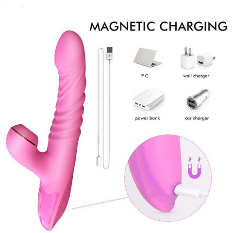 Fully Automatic Telescopic Pull-in Heating Rabbit Vibrator